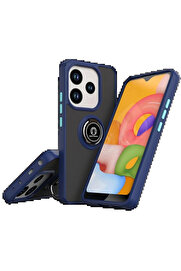 Buti̇k Xi̇aomi̇ Redmi̇ Note 14 4G Montreal Yüzüklü Si̇li̇kon Kapak - Laci̇vert-(5796)