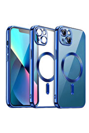 Buti̇k İphone 15 Kılıf Kross Magneti̇csafe Kapak - Laci̇vert-(5796)