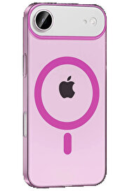 Buti̇k Apple İphone 17 Ai̇r Pc Blank Magsafe Kapak - Pembe-(5796)