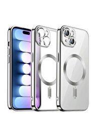 Buti̇k İphone 13 Kılıf Kross Magneti̇csafe Kapak - Ti̇tan Gri̇-(5796)