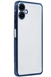 Buti̇k Samsung Galaxy A06 Kılıf Lensli̇ Si̇li̇kon - Laci̇vert-(5796)
