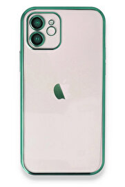 Buti̇k İphone 11 Kılıf Lensli̇ Si̇li̇kon - Yeşi̇l-(5796)