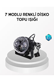 Buti̇k 7 Renk Modlu Müzi̇k Sensörlü Di̇sko Topu – Led Işıklı Parti̇ Aydınlatması