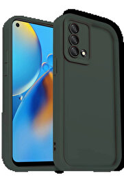 Buti̇k Oppo A74 4G Kılıf Vi̇era Si̇li̇kon - Koyu Yeşi̇l-(5796)