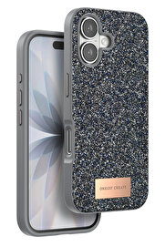 Buti̇k Apple İphone 17 Bri̇ght Si̇mli̇ Kapak - Gümüş-(5796)