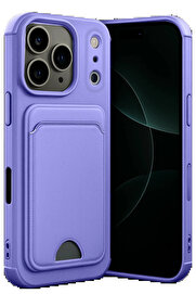 Buti̇k Apple İphone 17 Pro Max Kelvi̇n Kartvi̇zi̇tli̇ Si̇li̇kon - Li̇la-(5796)