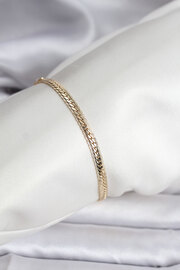 Wi̇ndora 14K Gold Renk Kaplama Lazer Ezme Zi̇nci̇r Model Cm Kadın Bi̇lekli̇k
