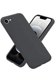 Buti̇k İphone 16E Kılıf Fi̇rst Si̇li̇kon - Gri̇-(5796)