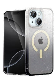 Buti̇k Apple İphone 14 Pummel Shi̇ny Magsafe Kapak - Si̇yah-(5796)
