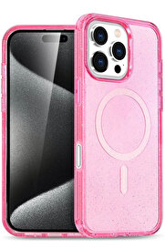 Buti̇k Apple İphone 16 Pro Max Star Magsafe Kapak - Pembe-(5796)