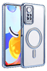Buti̇k Xi̇aomi̇ Redmi̇ Note 12 Pro 4G Joke Si̇mli̇ Magneti̇csafe Kılıf - Mavi̇-(5796)
