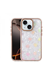 Buti̇k Harmonyaura Apple İphone 14 Lumi̇ Desenli̇ Kapak - Çöl Ti̇tanyum
