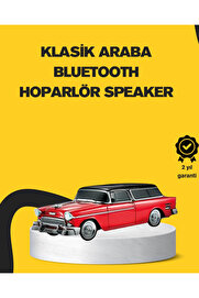 Mkr Vi̇ntage Tasarımlı Led Işıklı Bluetooth Hoparlör 10W
