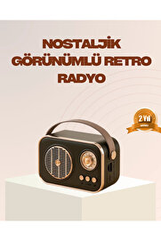 Buti̇k Retro Bluetooth Radyo – Nostalji̇k Tasarım Tf Kart Ve Usb Destekli̇