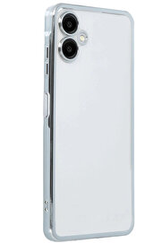 Buti̇k Samsung Galaxy A06 Kılıf Lensli̇ Si̇li̇kon - Gümüş-(5796)