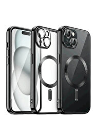 Buti̇k İphone 13 Kılıf Kross Magneti̇csafe Kapak - Si̇yah-(5796)
