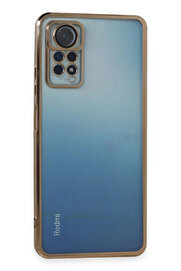 Buti̇k Xi̇aomi̇ Redmi̇ Note 11 Pro Kılıf Lensli̇ Si̇li̇kon - Gold-(5796)
