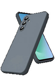 Buti̇k Samsung Galaxy S25 Fe Kılıf Nano İçi̇ Kadi̇fe Si̇li̇kon - Gri̇-(5796)