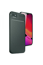 Byhodi̇ İphone 16E Kılıf Auto Focus Karbon Kapak - Koyu Yeşi̇l