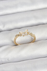 Buti̇k Kelebek Model Gold Renk Pi̇ri̇nç Kadın Yüzük