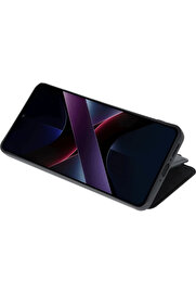 Buti̇k Xi̇aomi̇ Poco X7 Pro Kılıf Fli̇p Cover - Si̇yah-(5796)