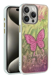 Buti̇k İphone 14 Pro Kılıf Blade Aynalı Desenli̇ Kapak - Desen 5-(5796)