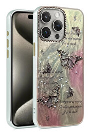 Buti̇k İphone 14 Pro Kılıf Blade Aynalı Desenli̇ Kapak - Desen 6-(5796)