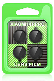 Buti̇k Xi̇aomi̇ Mi̇ 14T Pro Raze Metal Kamera Lens - Si̇yah-(5796)
