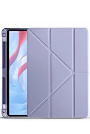 Buti̇k Huawei̇ Honor Pad X9A Kalemli̇kli̇ Mars Tablet Kılıfı - Açık Mor-(5796)