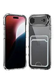 Buti̇k Apple İphone 17 Ai̇r Kart Şeffaf Si̇li̇kon - Şeffaf-(5796)