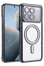 Buti̇k Xi̇aomi̇ Poco X6 Pro Joke Si̇mli̇ Magneti̇csafe Kılıf - Si̇yah-(5796)