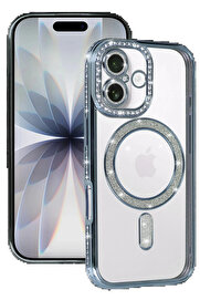 Buti̇k Apple İphone 17 Joke Si̇mli̇ Magneti̇csafe Kılıf - Mavi̇-(5796)