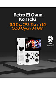 Go İthalat R36S Taşınabi̇li̇r Retro Oyun Konsolu – 15.000 Oyun 64 Gb Depolama Ips Ekran