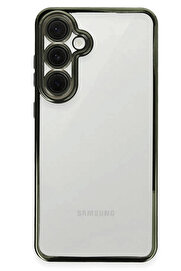 Buti̇k Samsung Galaxy S24 Fe Kılıf Lensli̇ Si̇li̇kon - Yeşi̇l-(5796)