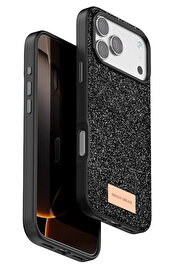 Buti̇k Apple İphone 17 Pro Bri̇ght Si̇mli̇ Kapak - Si̇yah-(5796)