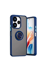 Buti̇k Harmonyaura Xi̇aomi̇ Redmi̇ 13 4G Kılıf Montreal Yüzüklü Si̇li̇kon Kapak - Laci̇vert