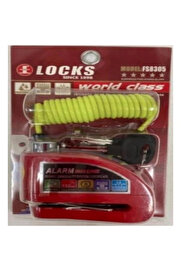 Locks World Class 110 Db Si̇yah Alarmlı Di̇sk Ki̇li̇di̇ Hatırlatma Kablosu Dahi̇l
