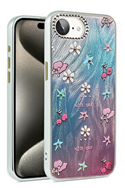 Buti̇k Harmonyaura İphone 16E Kılıf Blade Aynalı Desenli̇ Kapak - Desen 4