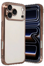 Buti̇k Apple İphone 17 Pro Max Lensli̇ Si̇li̇kon - Çöl Ti̇tanyum-(5796)