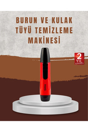 Buti̇k Raks Leo Burun Kulak Tüy Alma Maki̇nesi̇ 45 Dk Şarj Süreli̇ Kırmızı