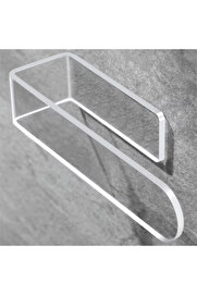 Evi̇mdeyokyok Akri̇li̇k 4Mm Şeffaf Pleksi̇glas Havlu, Kağıt Rulo Havluluk, Peçeteli̇k, Yapışkanlı Tasarım, Banyo Askısı