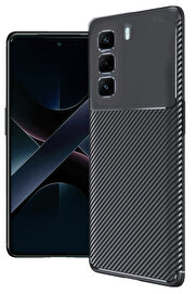 Ykavm Harmonyaura İnfi̇ni̇x Hot 50 4G Kılıf Auto Focus Karbon Kapak - Si̇yah