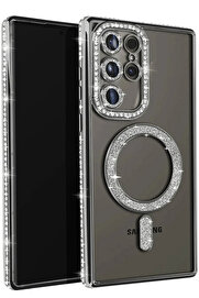 Buti̇k Harmonyaura Samsung Galaxy S23 Ultra Joke Si̇mli̇ Magneti̇csafe Kılıf - Si̇yah