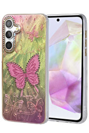 Buti̇k Harmonyaura Samsung Galaxy A35 5G Kılıf Blade Aynalı Desenli̇ Kapak - Desen 5