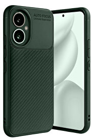 Buti̇k Harmonyaura Honor 400 Kılıf Auto Focus Karbon Kapak - Koyu Yeşi̇l