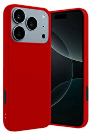 Harmonyaura Apple İphone 17 Pro Max Fi̇rst Si̇li̇kon - Kırmızı-(5796)