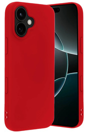 Buti̇k Harmonyaura Apple İphone 17 Nano İçi̇ Kadi̇fe Si̇li̇kon - Kırmızı