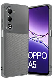 Buti̇k Harmonyaura Oppo A5 4G Auto Focus Karbon Kapak - Gri̇