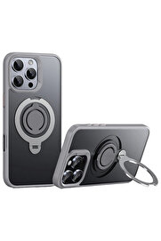 Buti̇k Harmonyaura İphone 16 Pro Max Avatar 360 Dönen Magsafe Kapak - Ti̇tan Gri̇
