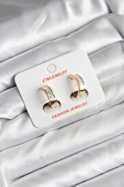 Evi̇mdeyokyok 14K Gold Renk Kaplama Cm Kadın Küpe Tj-Bkp11421